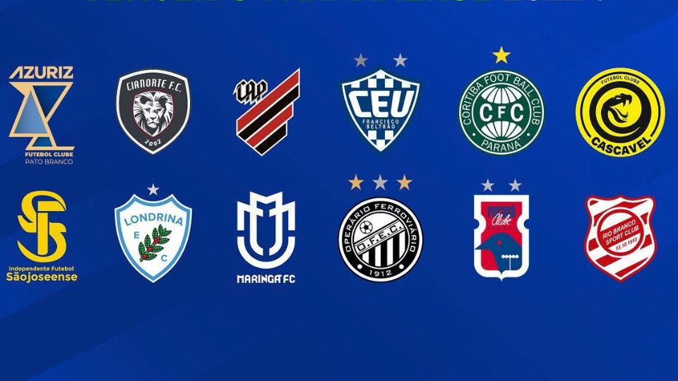 Paranaense 2025- Conheça os 12 Times Confirmados